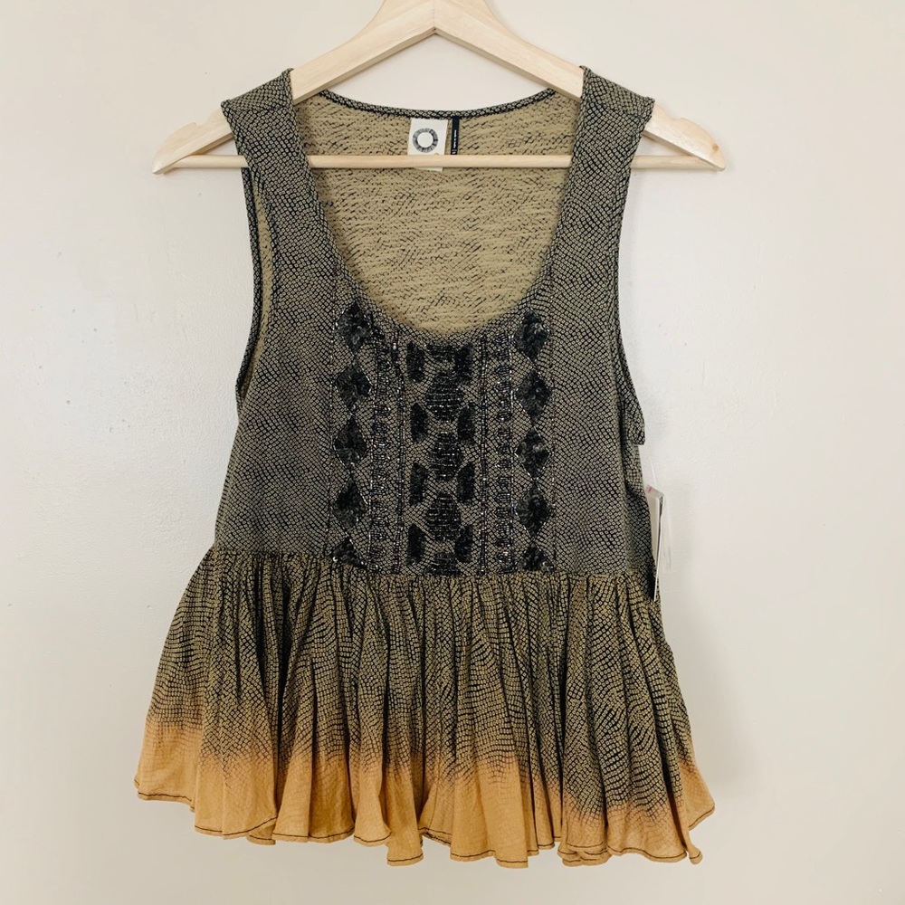 NWT Anthropologie Embellished Tank